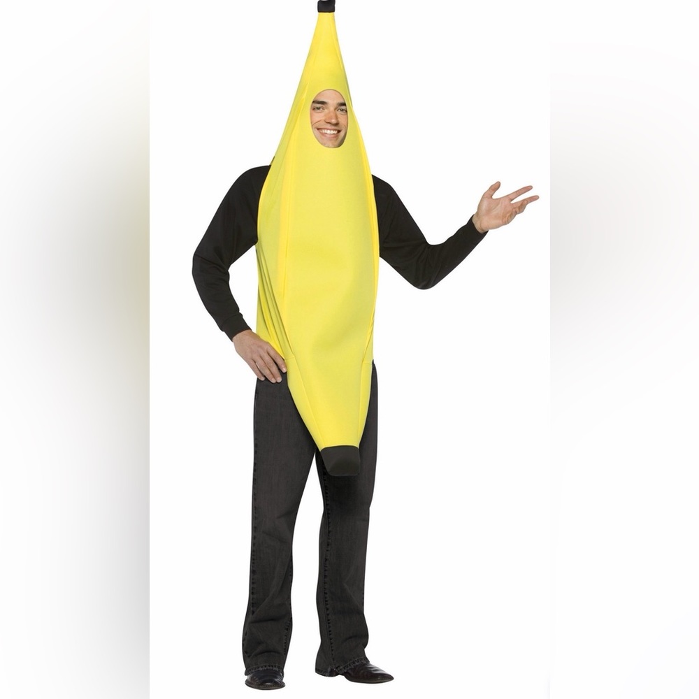🍌 Adult Banana Halloween Costume – One Size